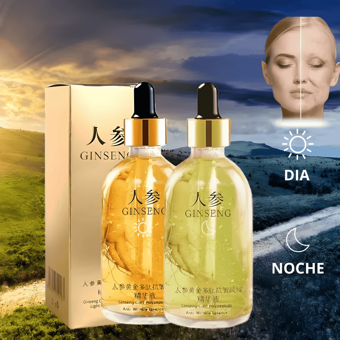 Promoción Cierre de Tienda: 2x1 Sérum Ginseng Antiarrugas ORIGINAL + Envío GRATIS. 🚚