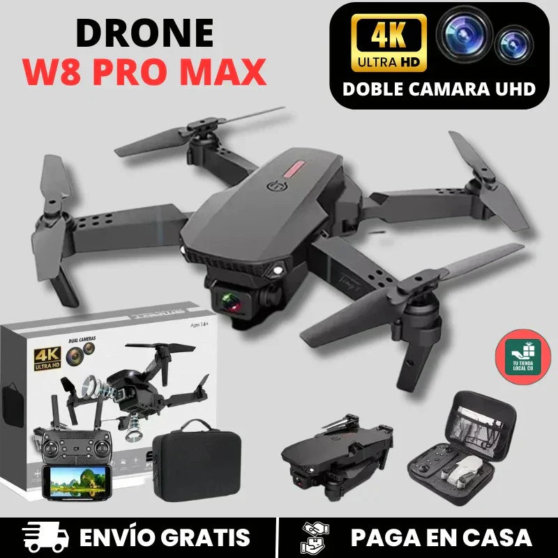 NUEVO DRONE W8 PRO MAX 2025 CON INTELIGENCIA ARTIFICIAL + ESTUCHE DE REGALO.