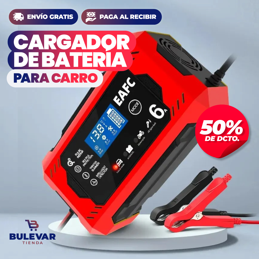 CARGADOR DE BATERÍA PARA CARRO + [ENVÍO GRATIS Y PAGA AL RECIBIR]