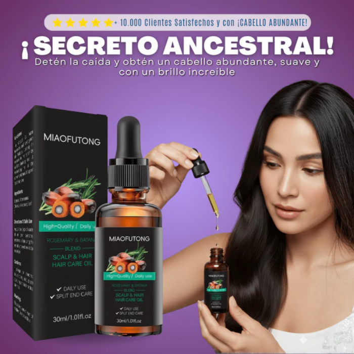 Aceite de Batana para el crecimiento del cabello 100% natural.